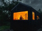 At night